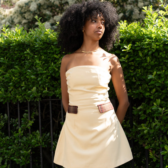 Butter Yellow Mini Dress CARLOTA