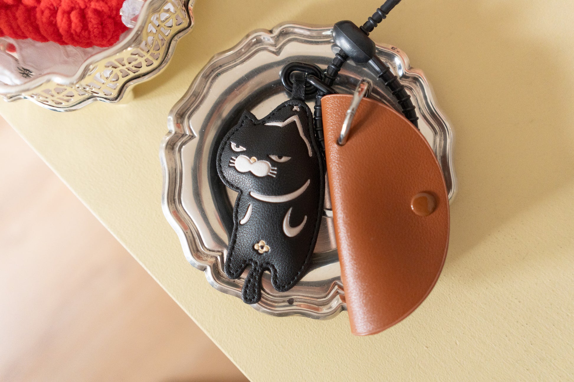 Vegan Leather & Woven Bag Charms